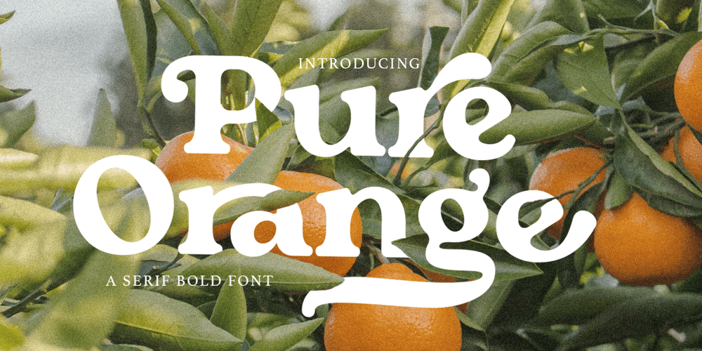 Pure Orange font
