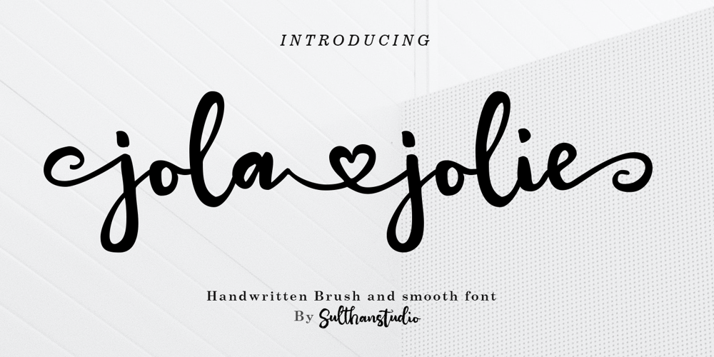 Jola jolie smooth font