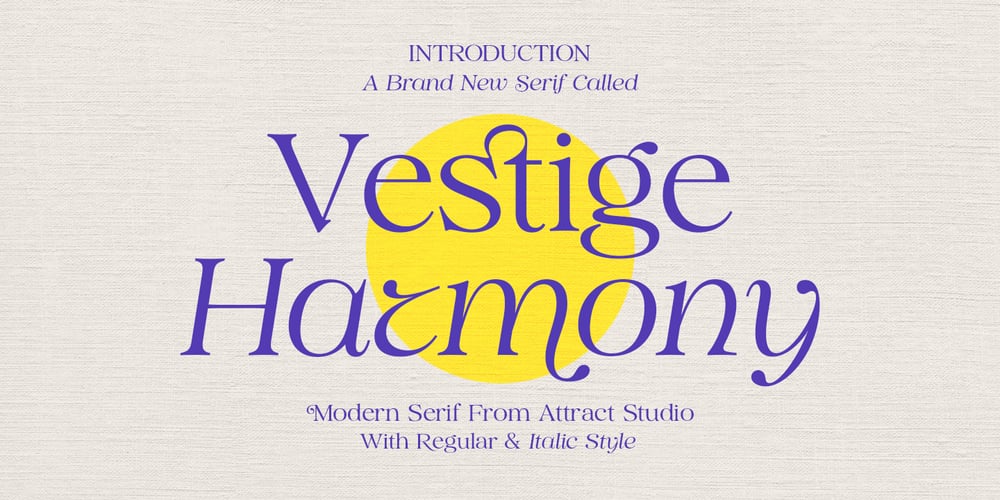 Vestige Harmony font