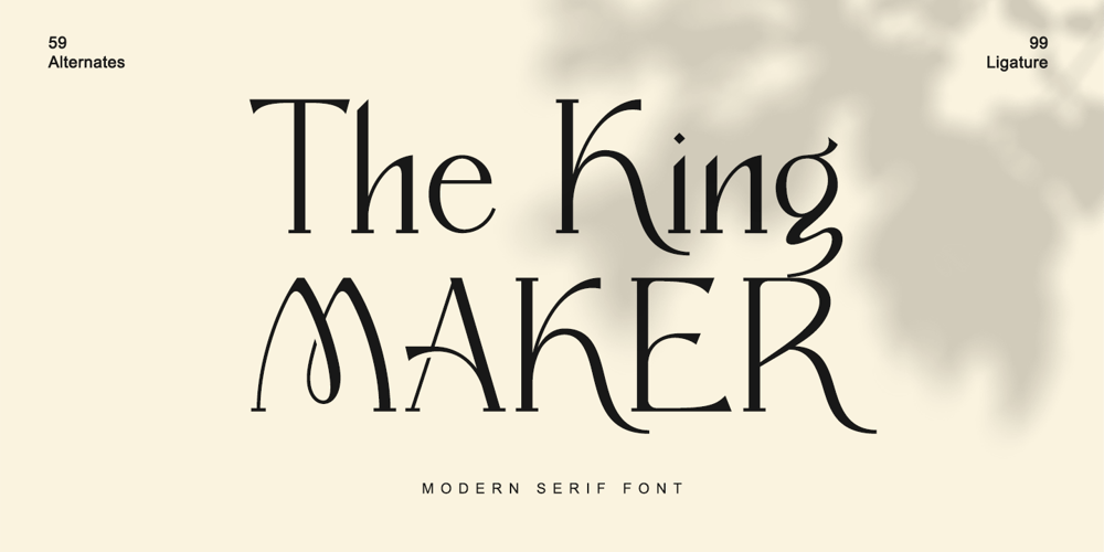 The King Maker font