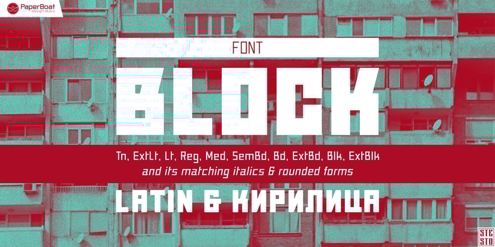 Block font
