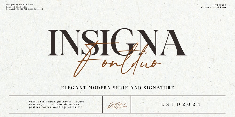 Insigna Signature font