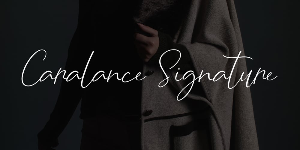 Caralance Signature font