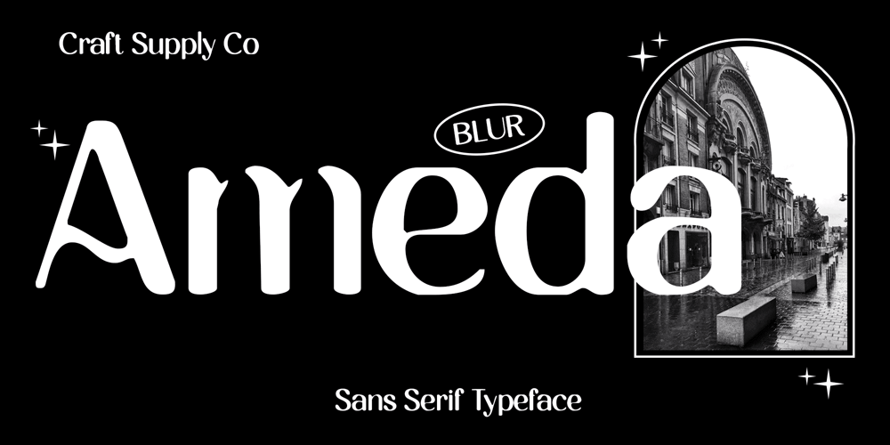 Ameda Blur font
