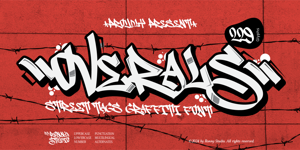 Overals font