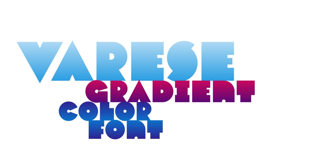 Varese Gradient font