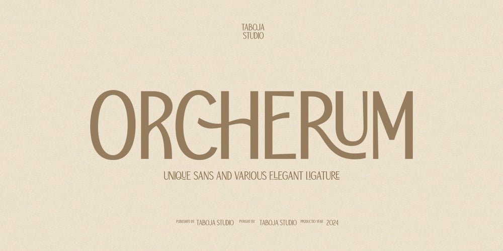 TBJ Orcherum Unique Ligatures font