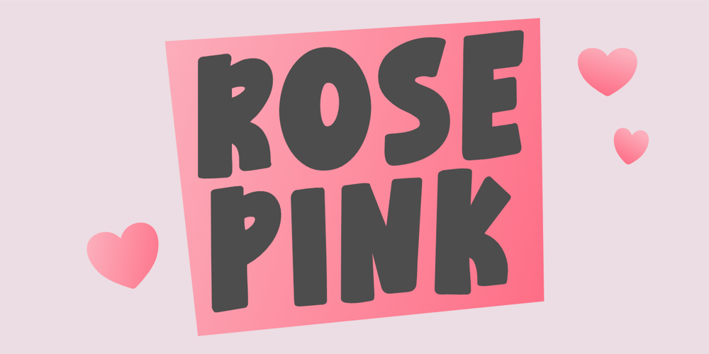 Rose Pink font