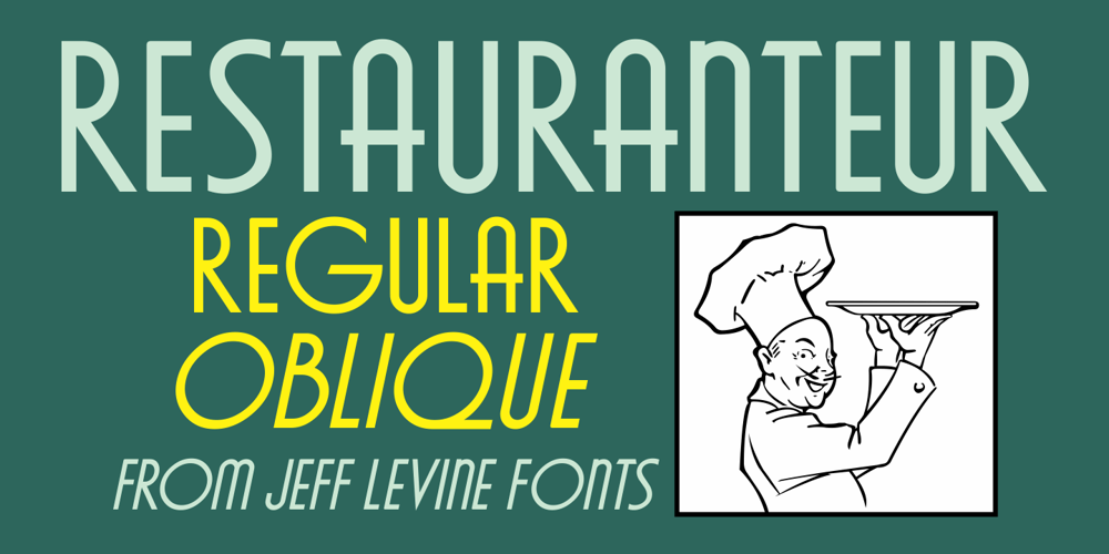 Restauranteur JNL font