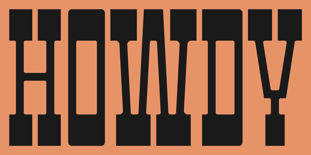 Howdy font