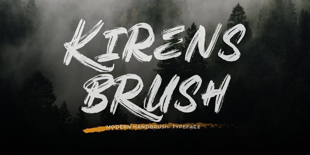 Kirens Brush font