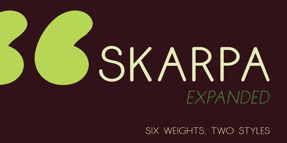 Skarpa Expanded font