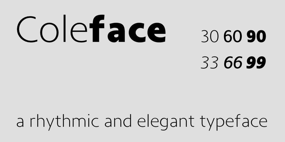 Coleface font