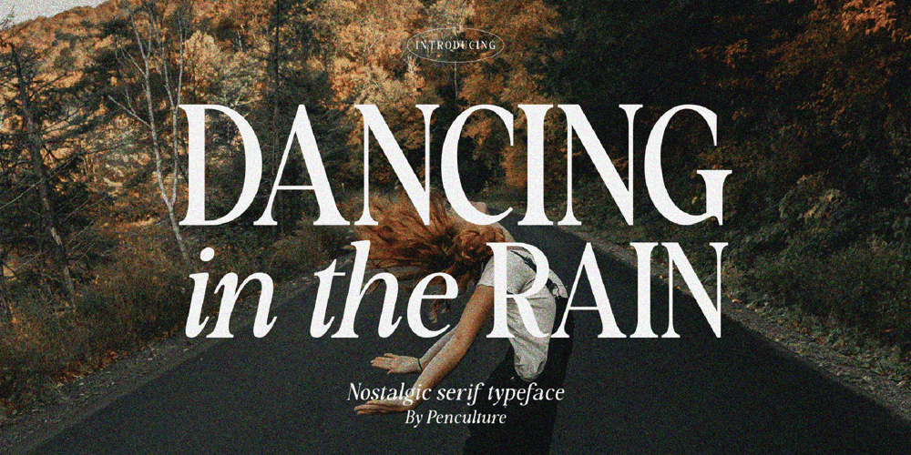 Dancing In The Rain font