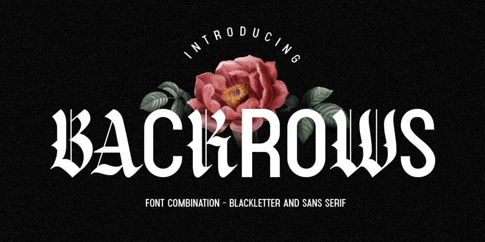 Backrows font