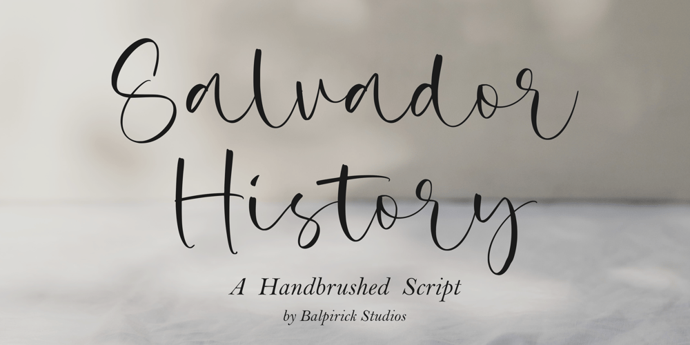 Salvador History font