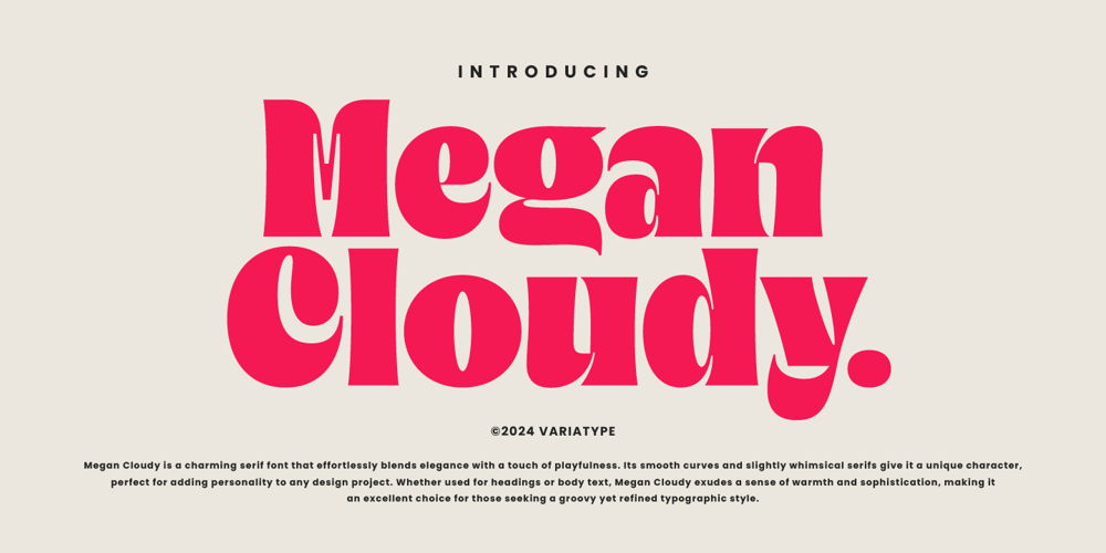 Megan Cloudy font