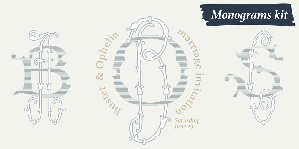 Marriage Monograms font
