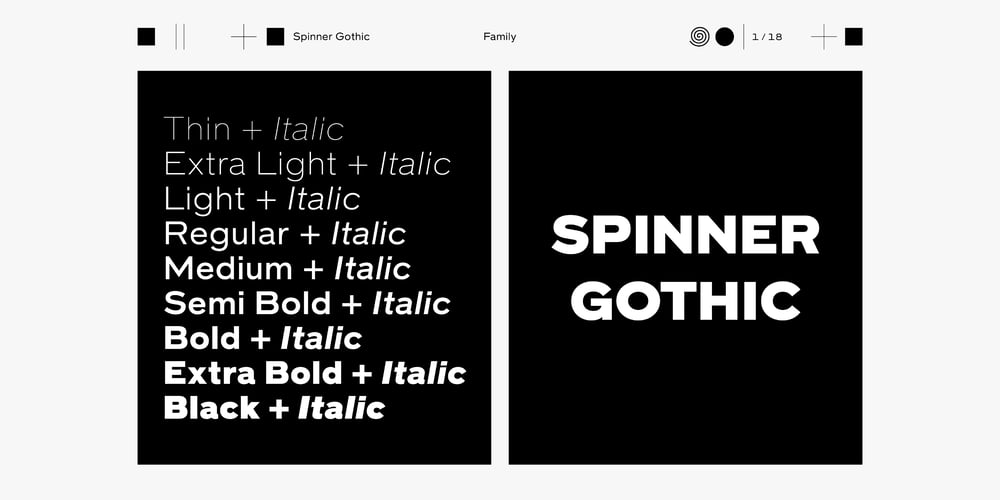 Spinner Gothic font