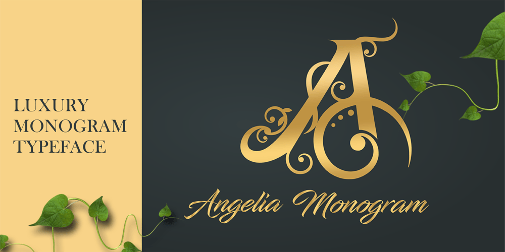 Angelia Monogram font