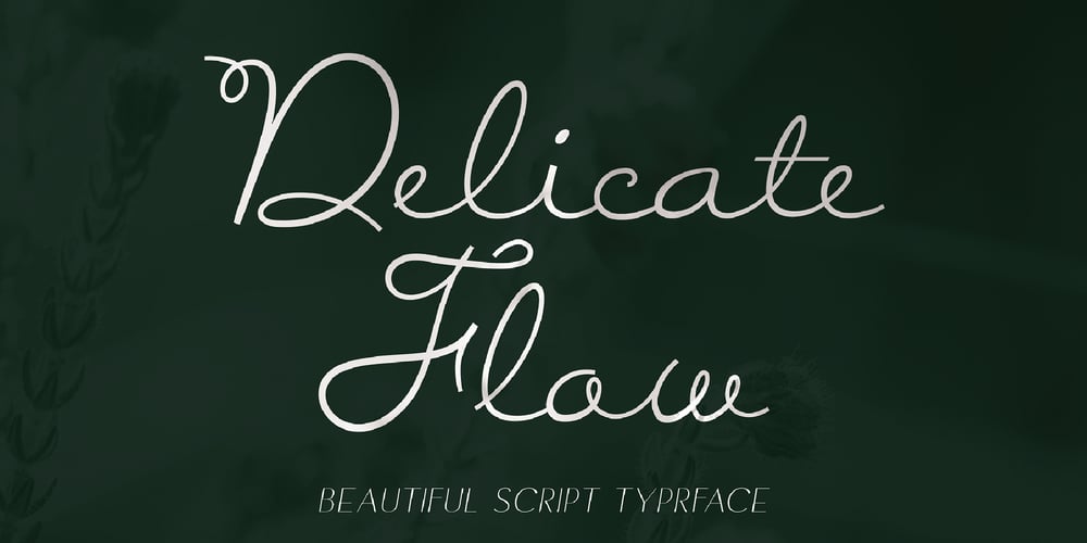 Delicate Flow font