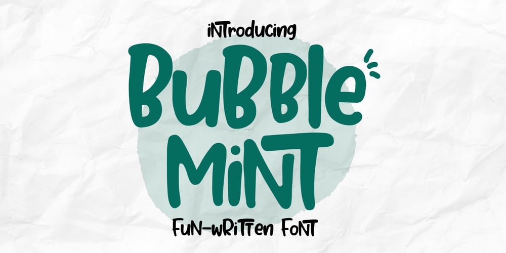 Bubble Mint font