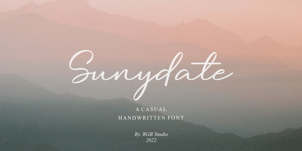 Sunydate font