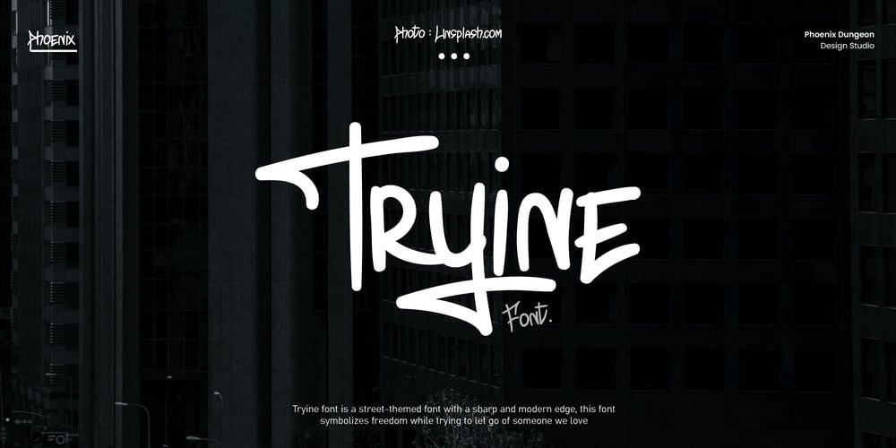 Tryine font