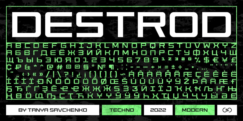 Destrod font