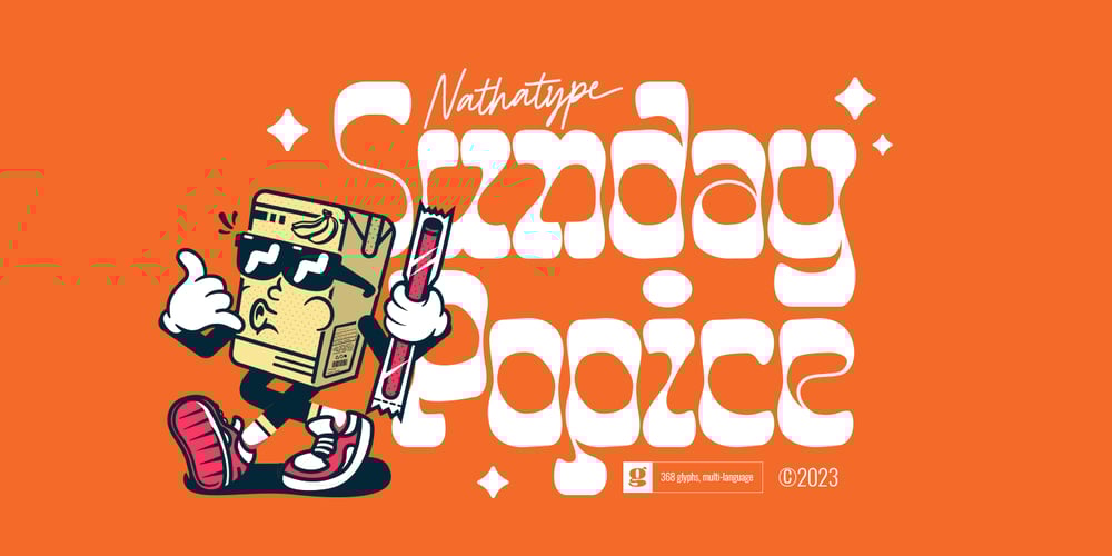 Sunday Popice font
