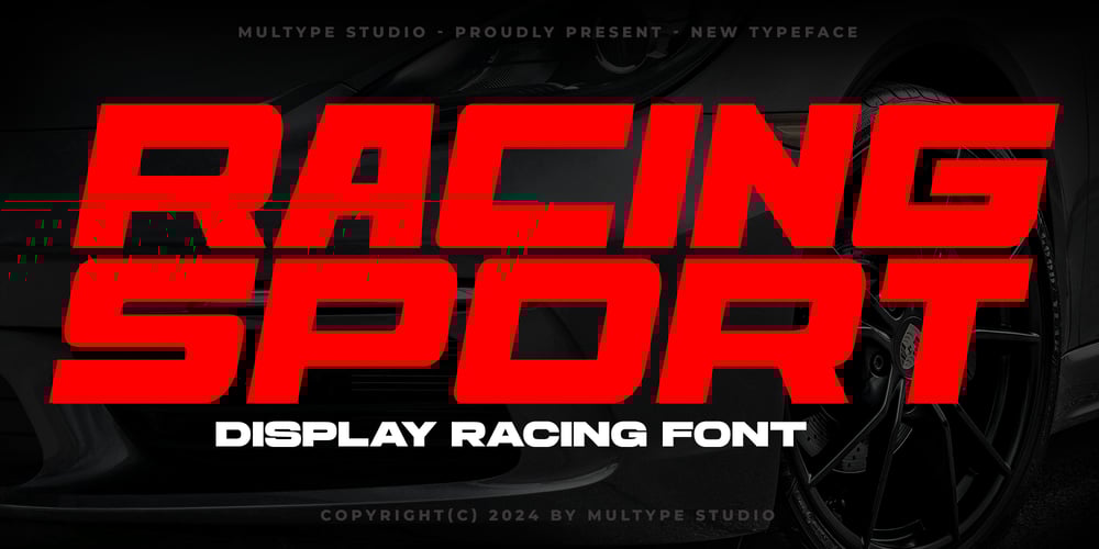 Racing Sport Display font