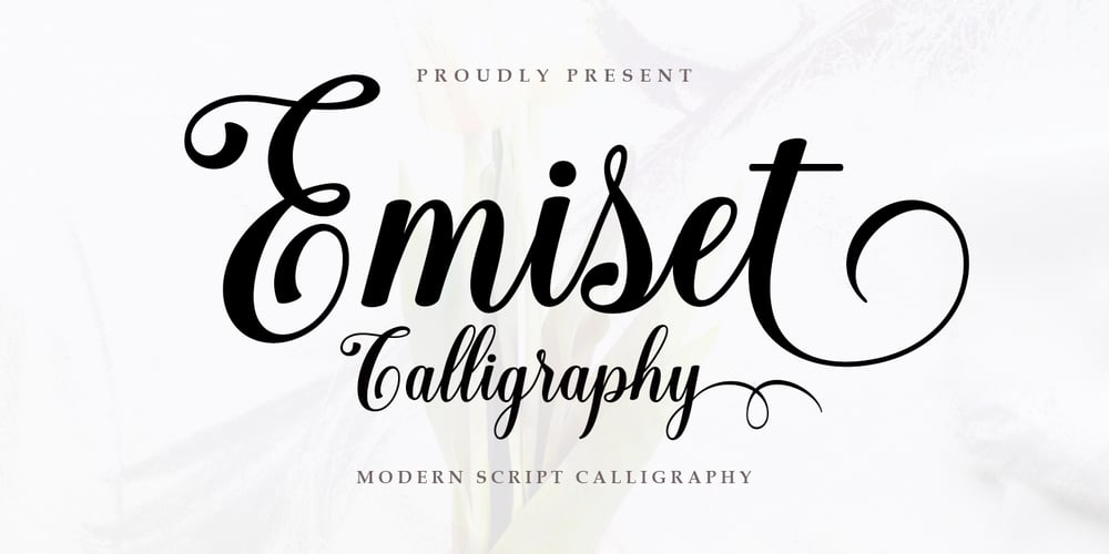 Emiset Calligraphy font