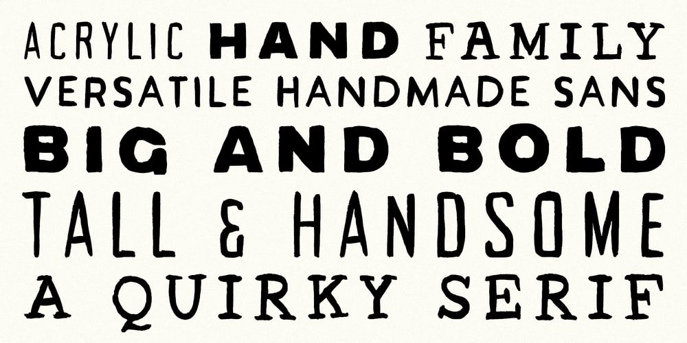 Acrylic Hand font