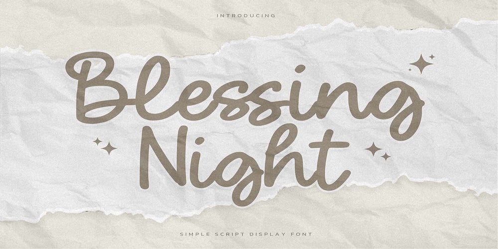 Blessing Night font