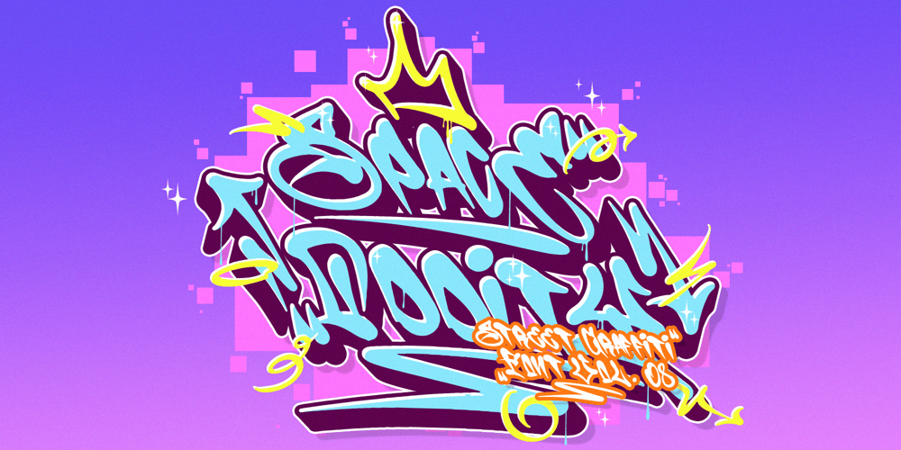 Space Oddity Graffiti font