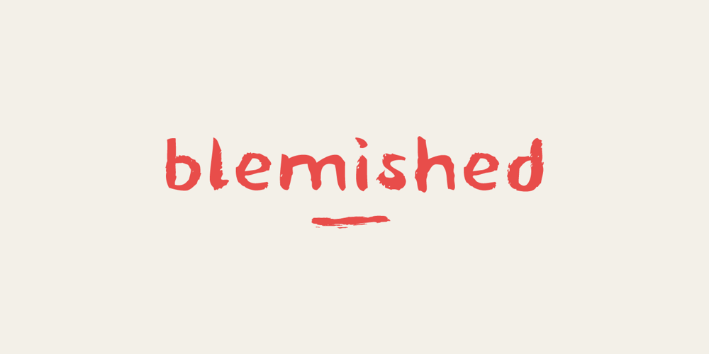 Blemished font