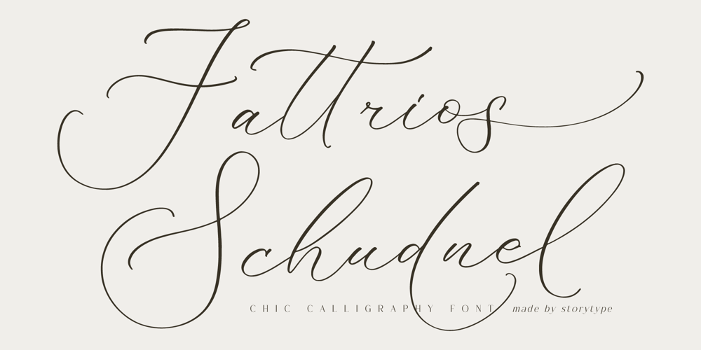 Fattrios Schudnel font