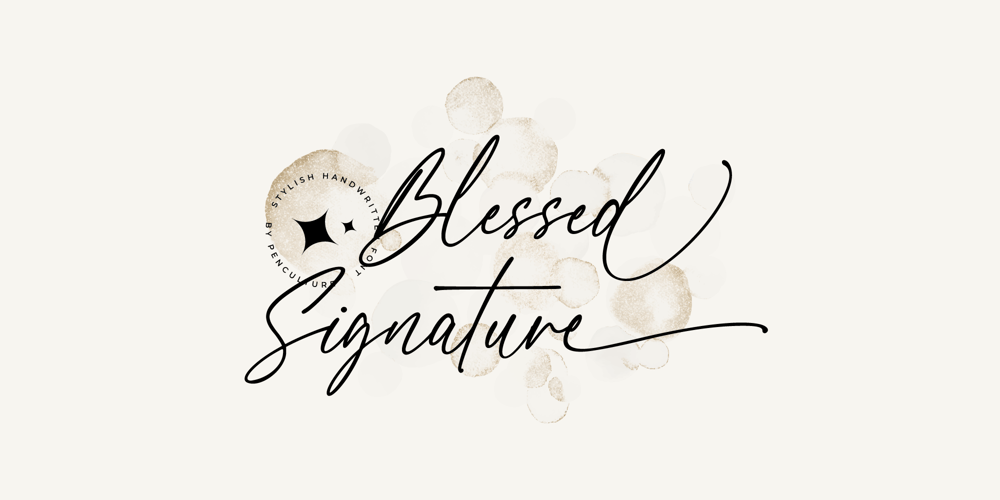 Blessed Signature font