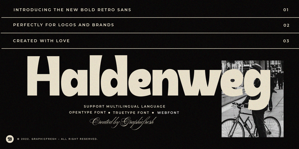 Haldenweg font