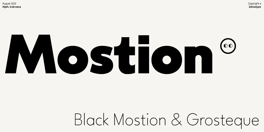 ZT Mostion font