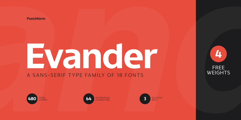 Evander font