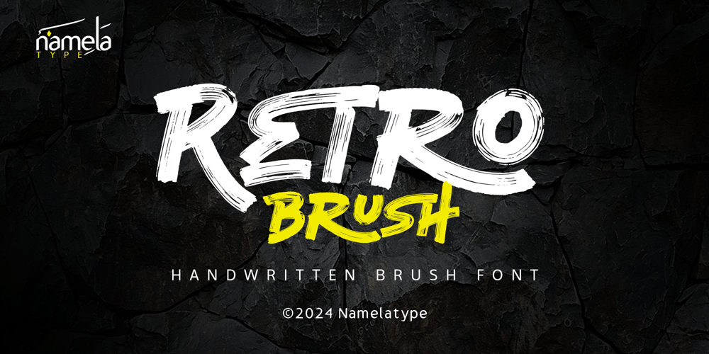 Retro Brush font