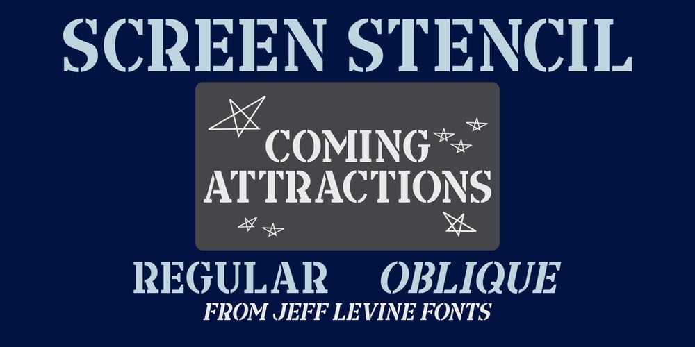 Screen Stencil JNL font