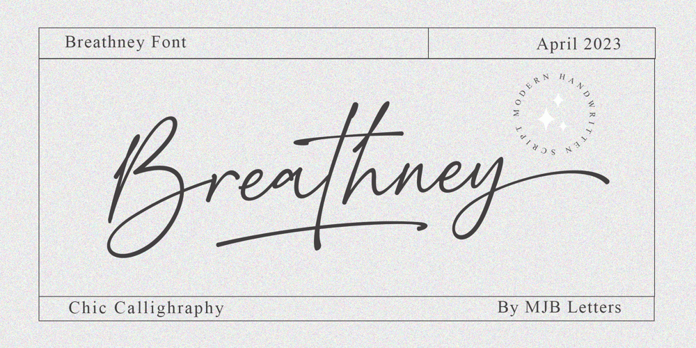 Breathney font