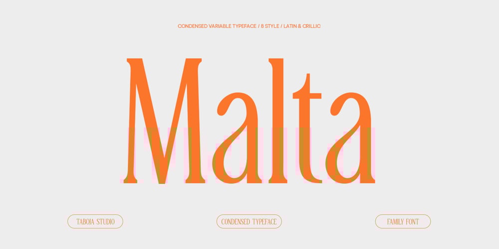 TBJ Malta Condensed Serif Family font