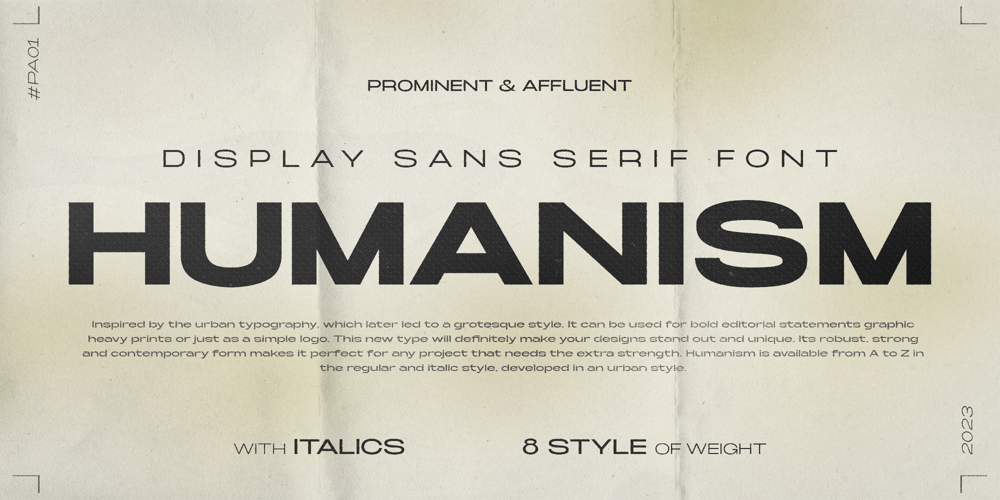 Humanism font