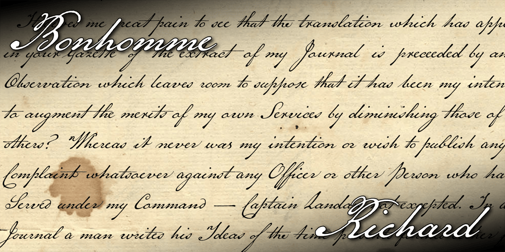 Bonhomme Richard font