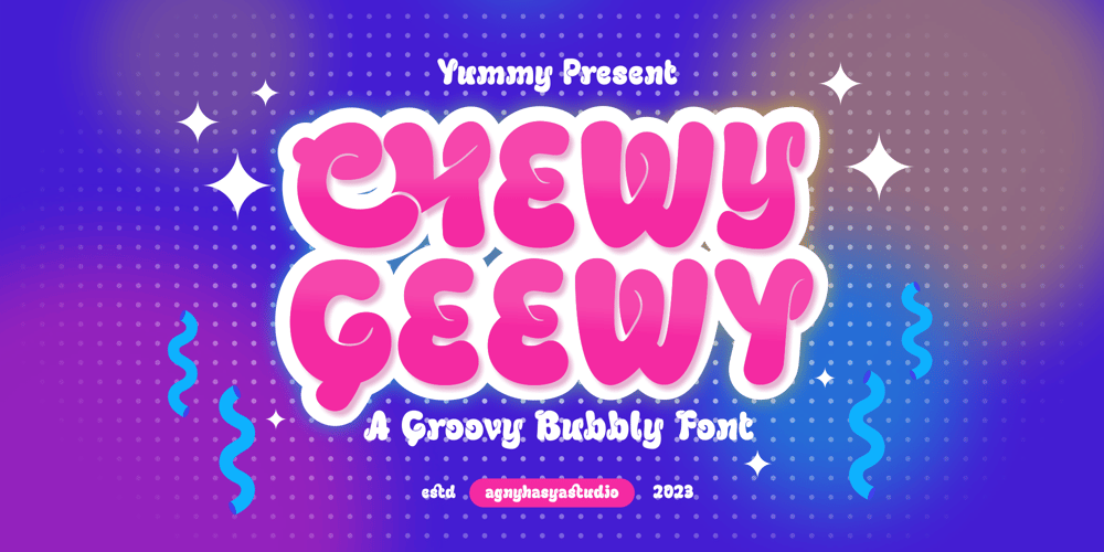 Chewy Geewy font