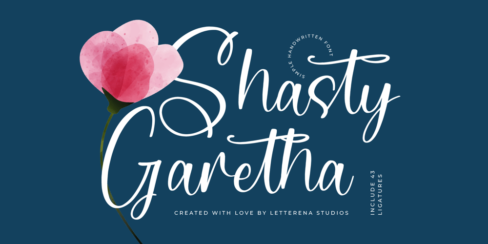 Shasty Garetha Italic font