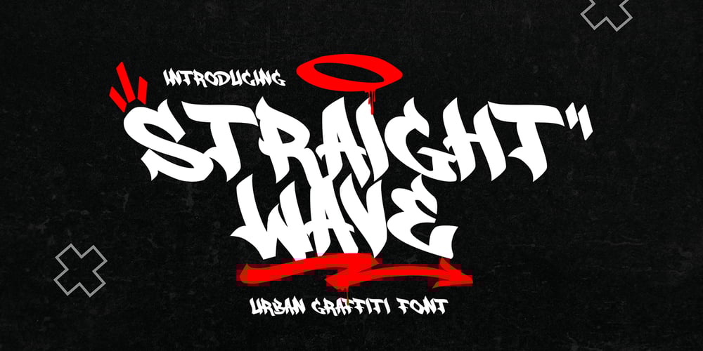 Straight Wave font